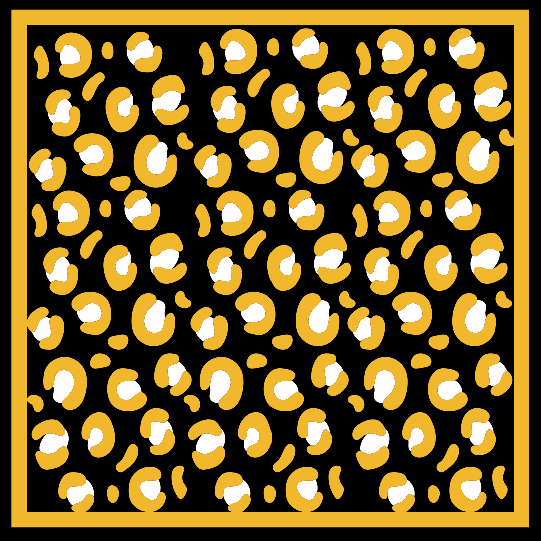 Gameday Bandana Scarf in Gold & Black (3 PRINTS)  