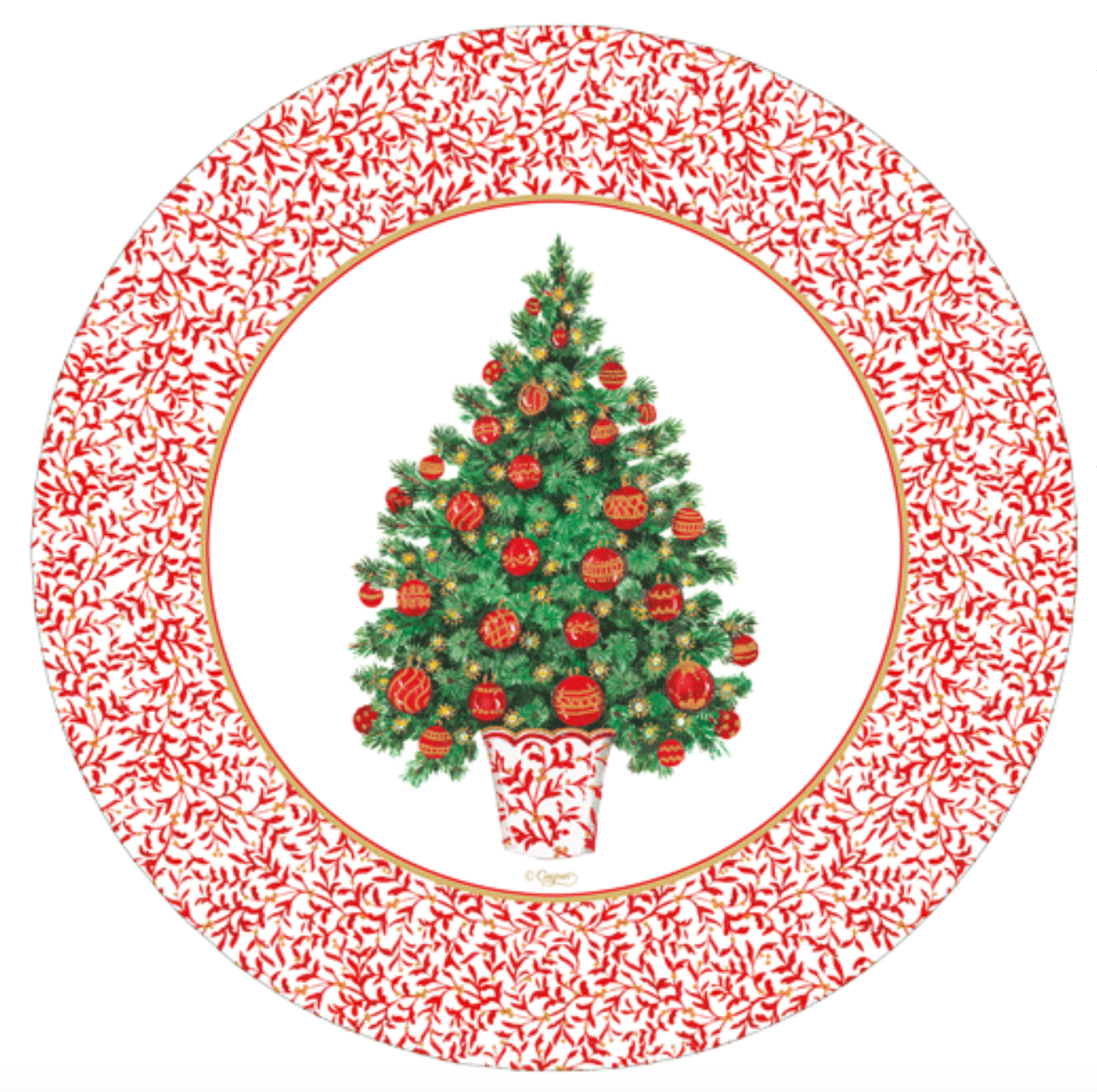 Salad Plates : Decorated Tree