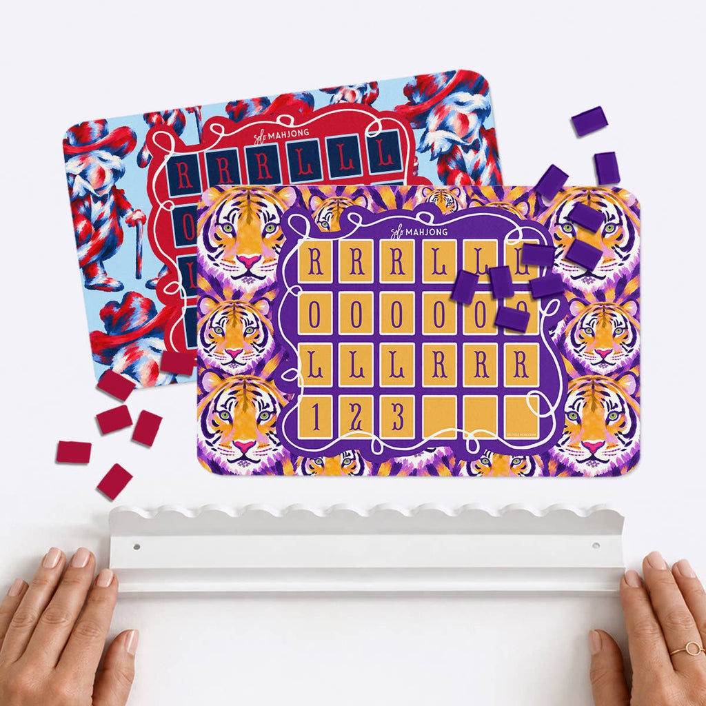 Mahjong Solo Practice Mats, Neoprene, Mix-n-Match Football