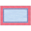 Gingham Borders Red and Blue with White Stars Placemats