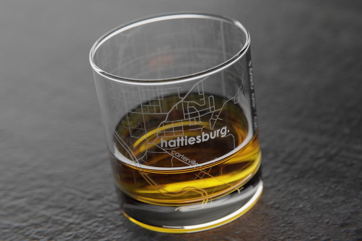 Hattiesburg Rocks Glass