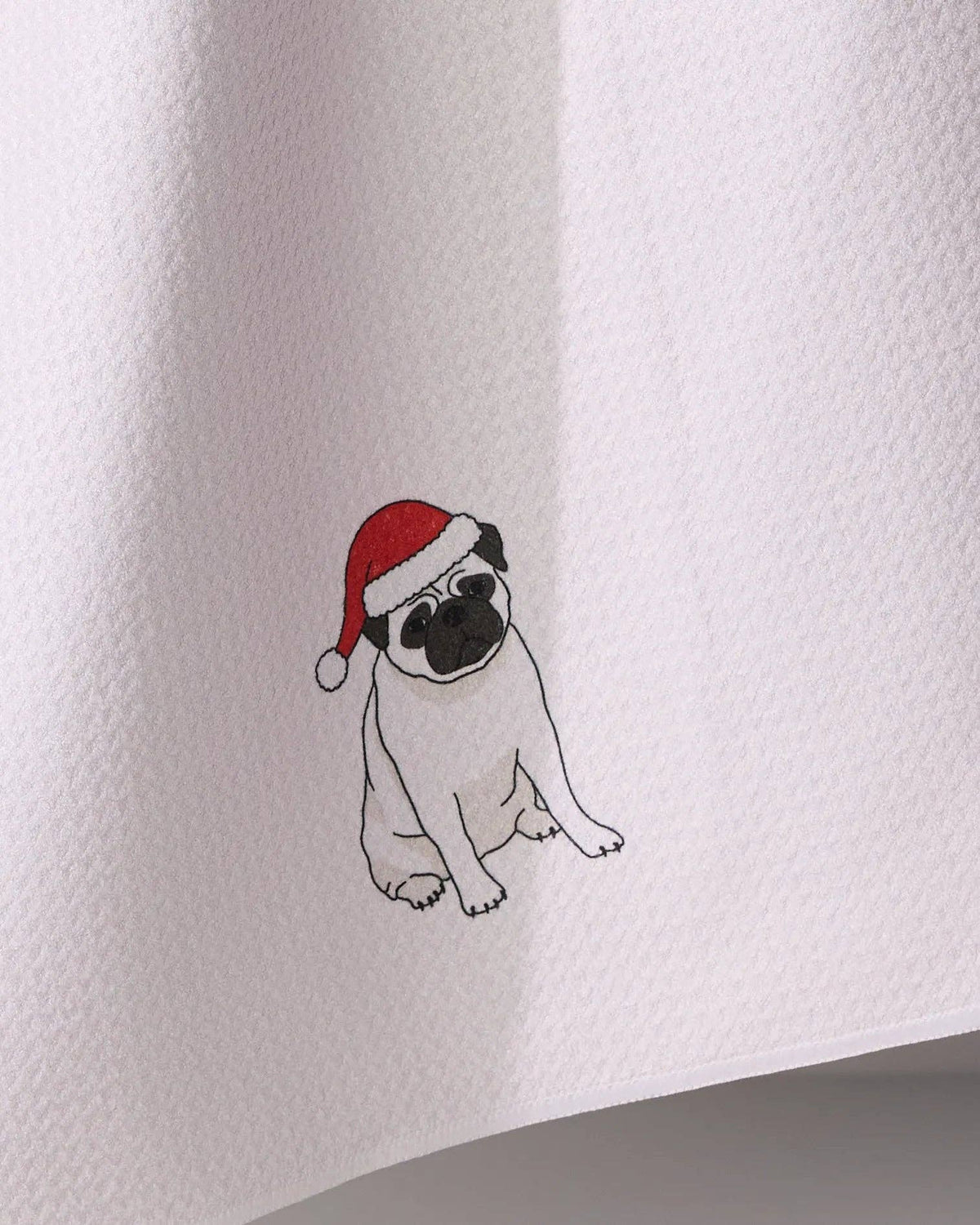 Merry Pug Tea Towel - Holiday 2026