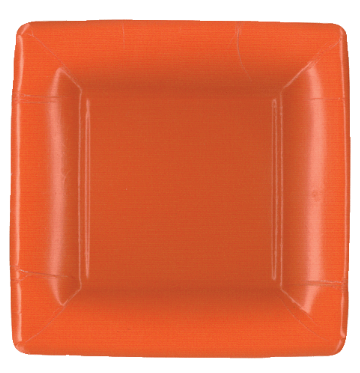 Salad Plates : Square Deep Orange Grosgrain