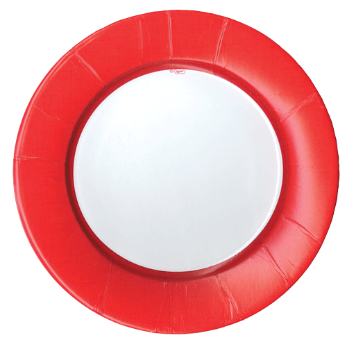 Paper Salad Plates : Red Linen