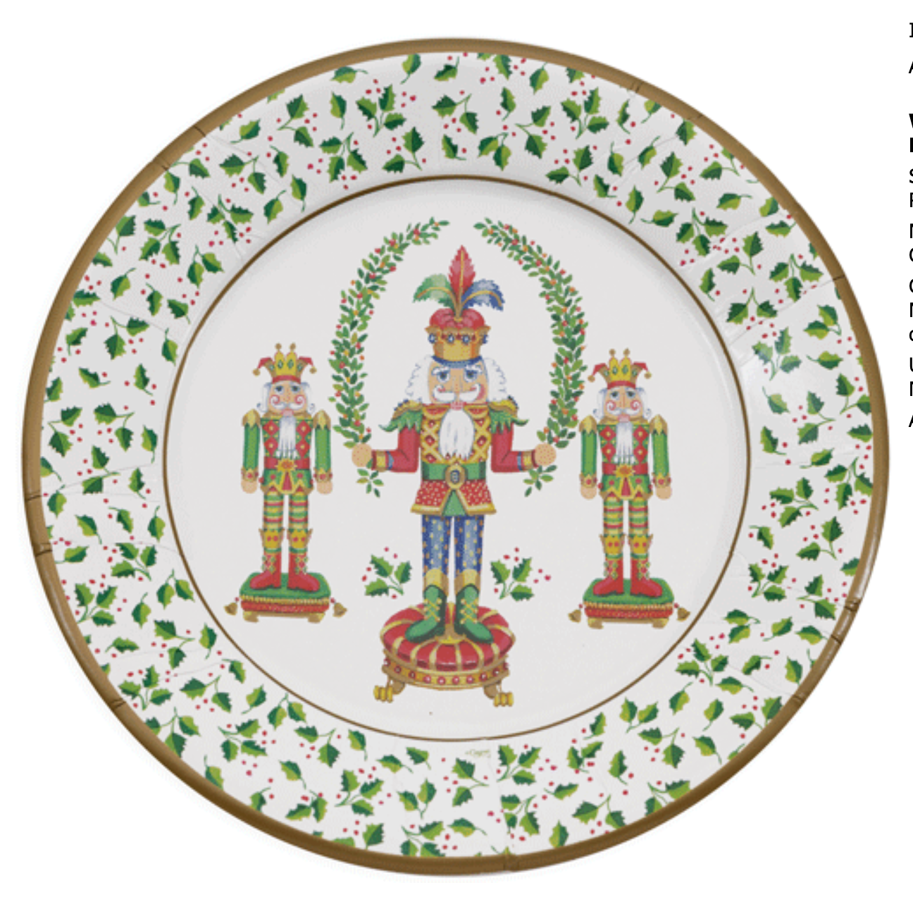 Salad Plates : Nutcracker Christmas