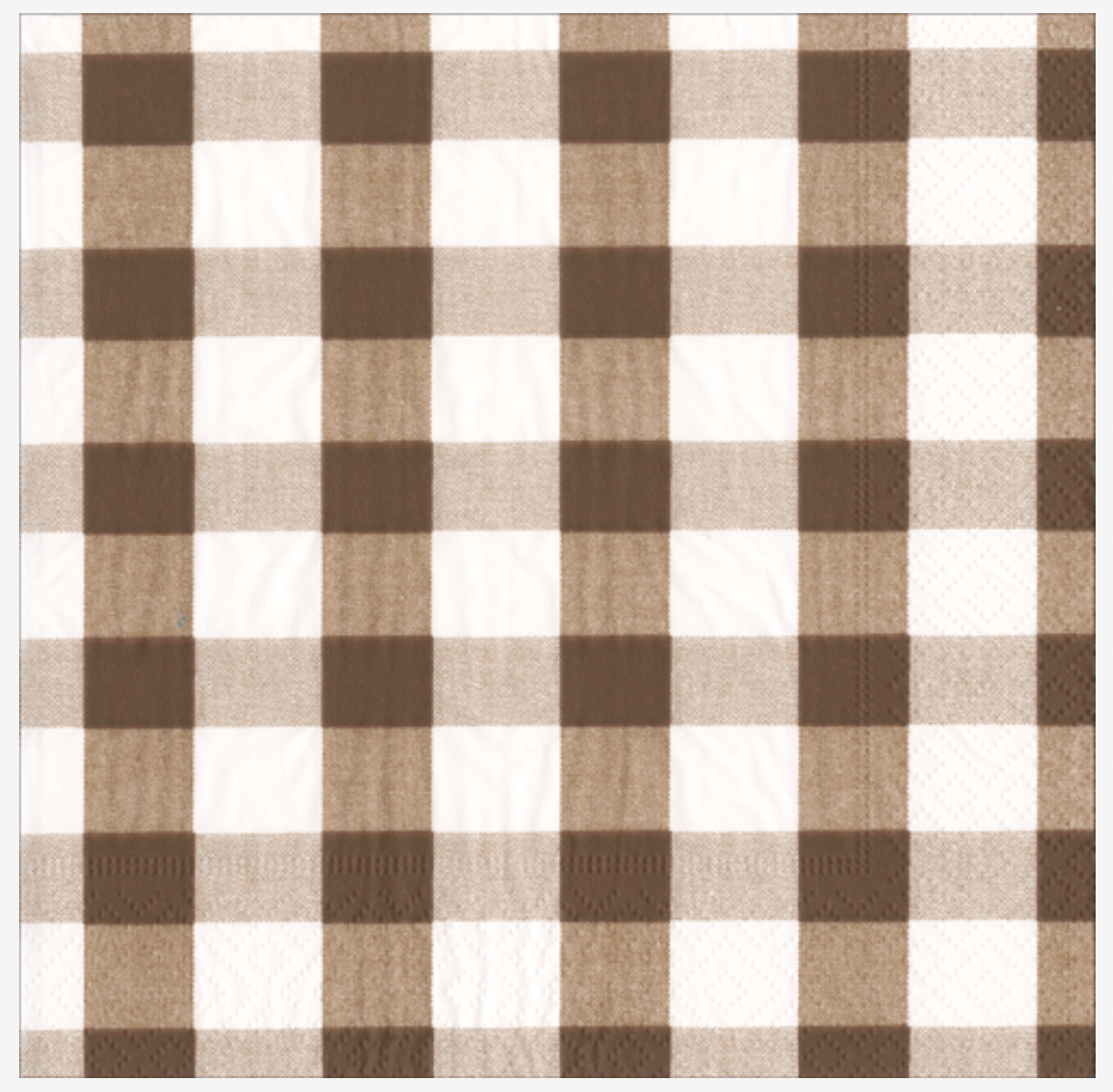 Luncheon Napkins : Chocolate Gingham Retired