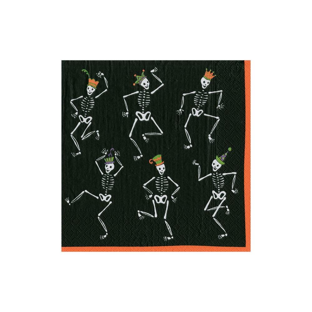 Cocktail Napkins : Dancing Skeletons retied