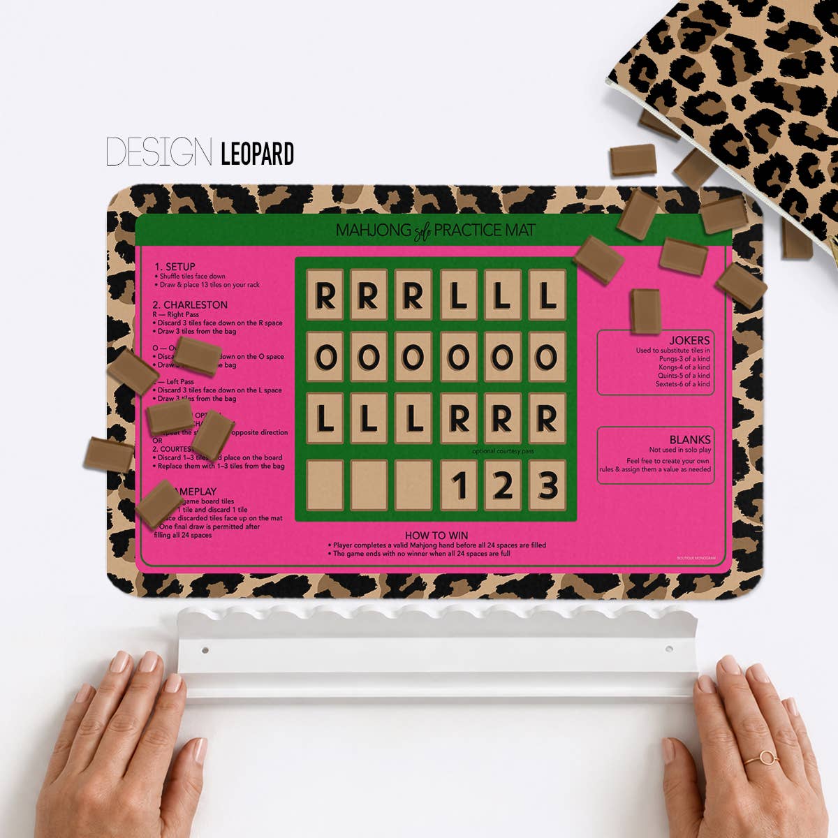 Mahjong Practice Mats, Neoprene, Solo, Mix-n-Match Designs