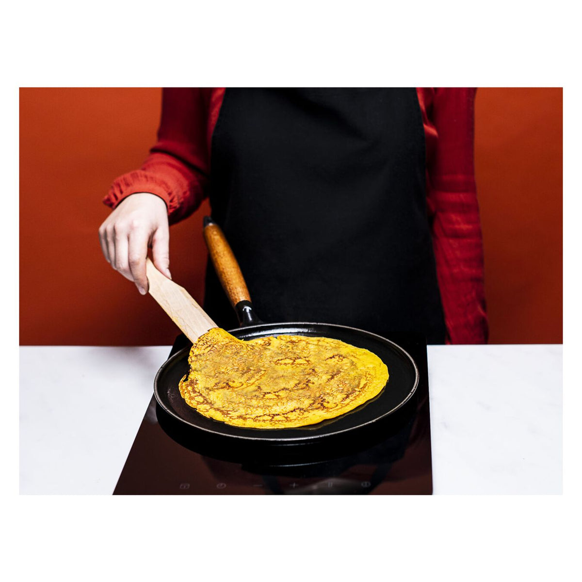 Crepe Pan w/ Spreader & Spatula 12-inch Black