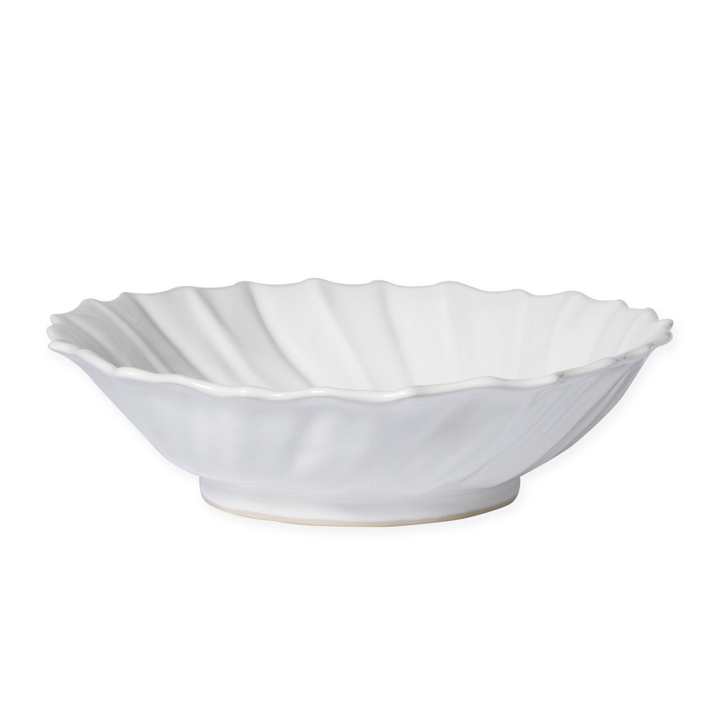 White Stone Ruffle Large Bowl Incanto