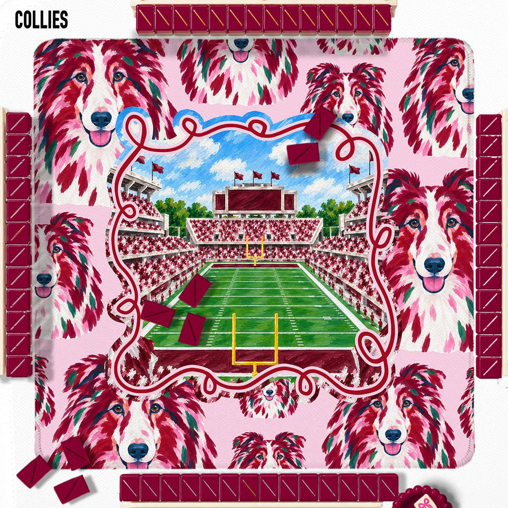 Mahjong Mat 31", Football, Elephant, Bulldog, Rebel, Tigers