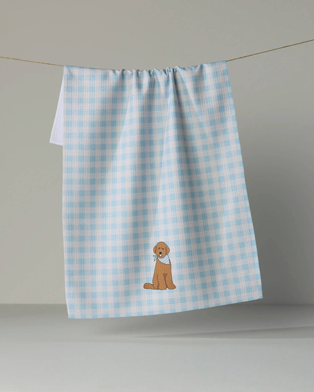 Gingham Doodle Tea Towel