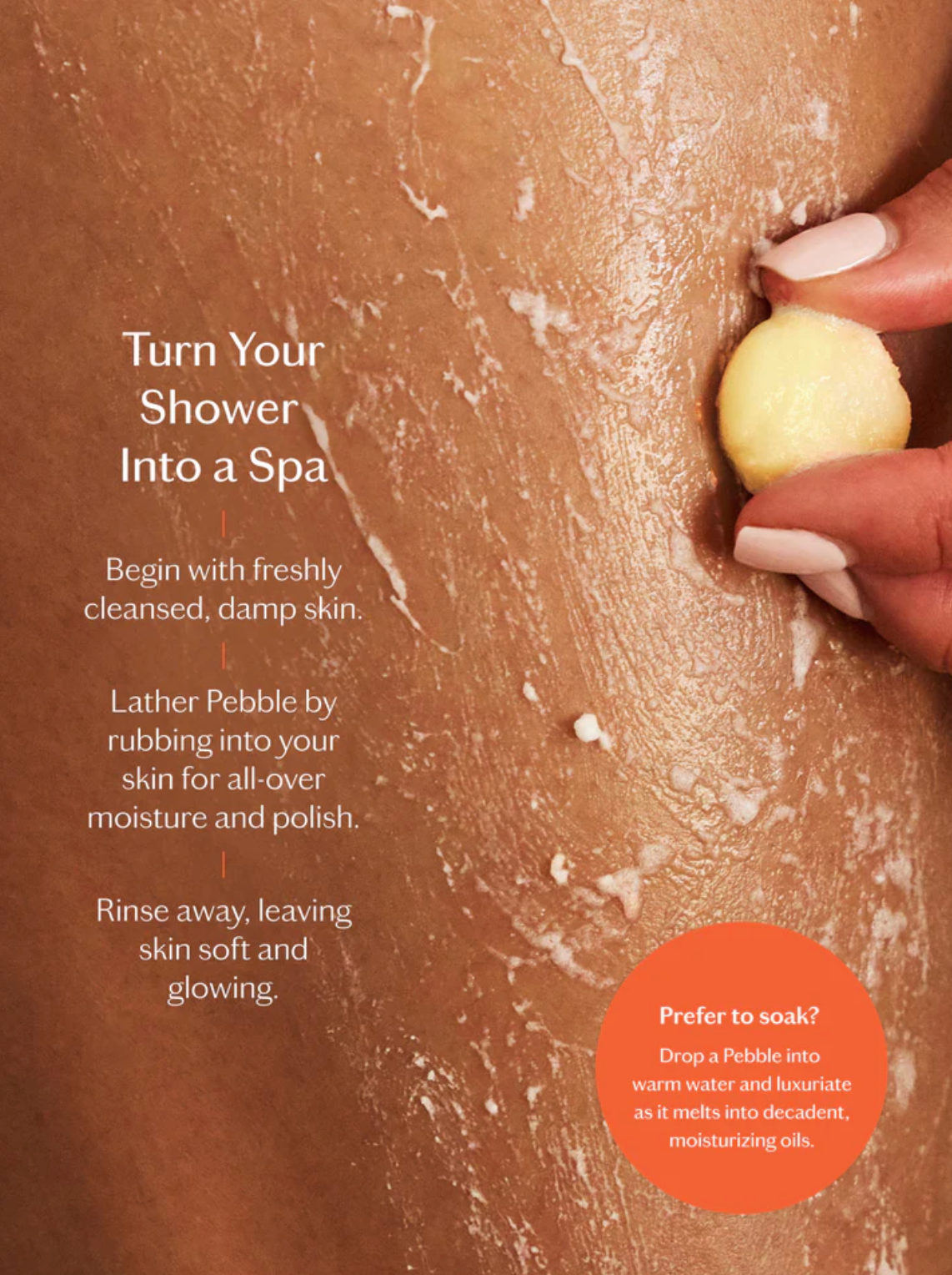 Amber & Vanilla Pebble Deep Moisturizing Bath & Shower Oil