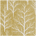 Cocktail Napkins : Winter Trees Gold/White