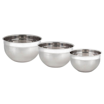 Mixing Bowl Set : Stainless 3pc