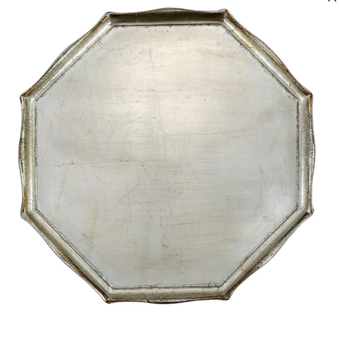 Florentine Platinum Octagonal Tray