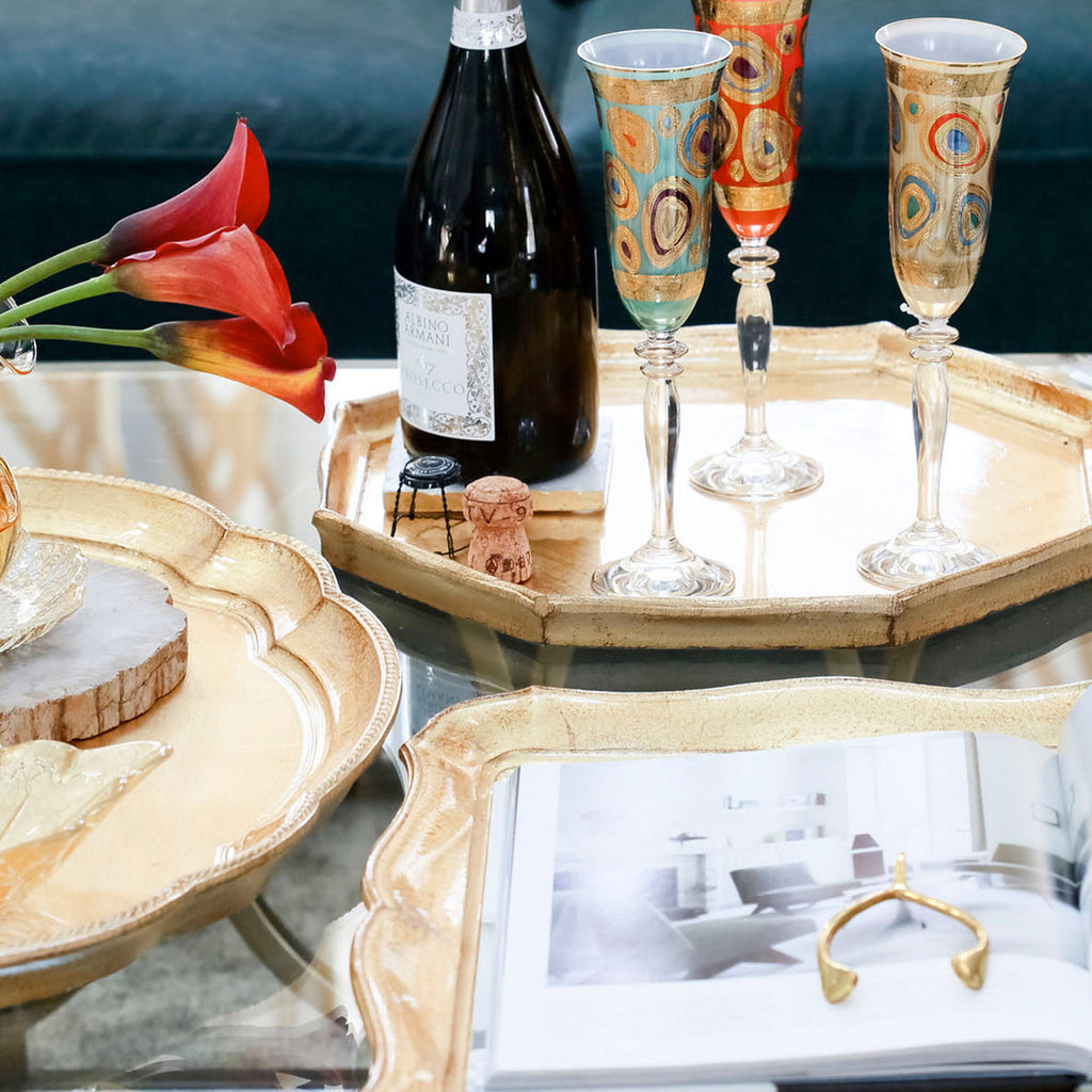 Florentine Gold Octagonal Tray