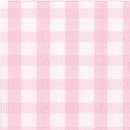 Cocktail Napkins :  Gingham Pink
