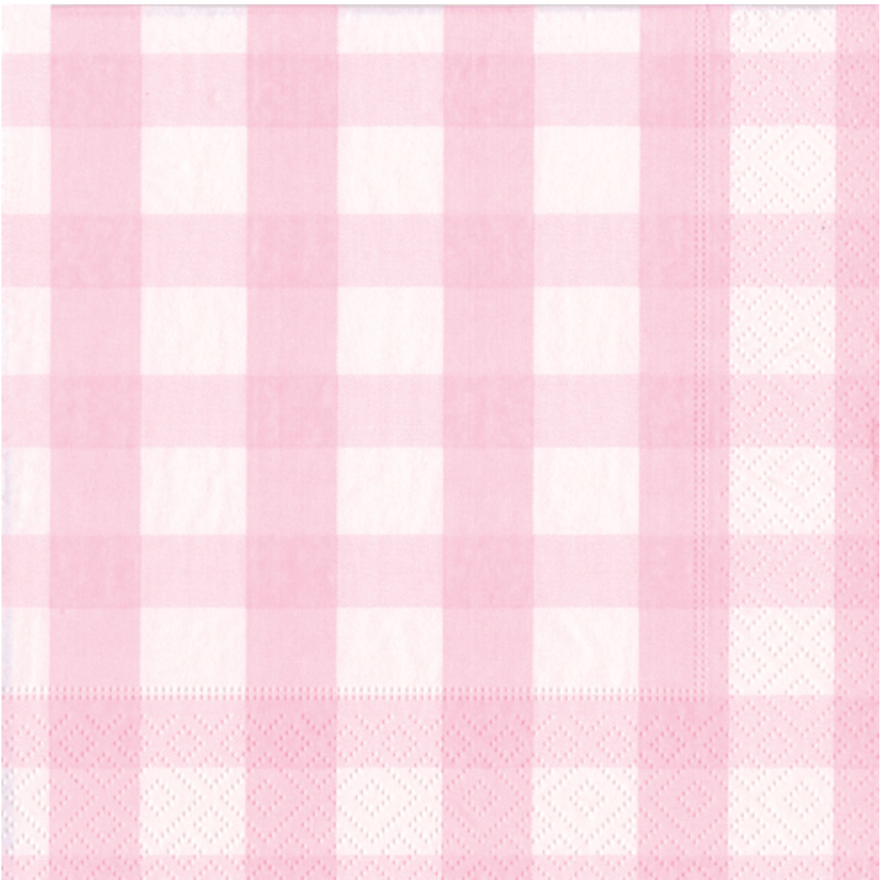 Cocktail Napkins :  Gingham Pink