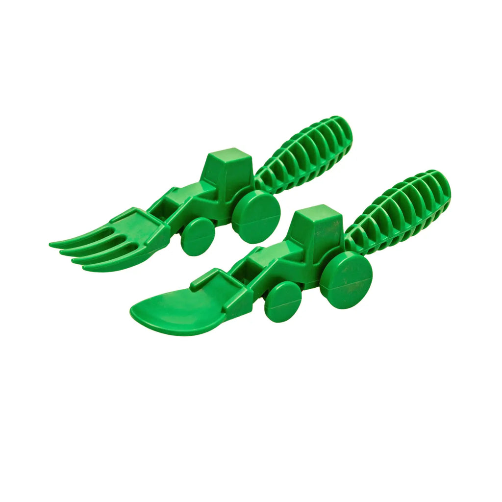 Green Tractor Utensils S/2