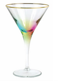 Rainbow Martini Glass