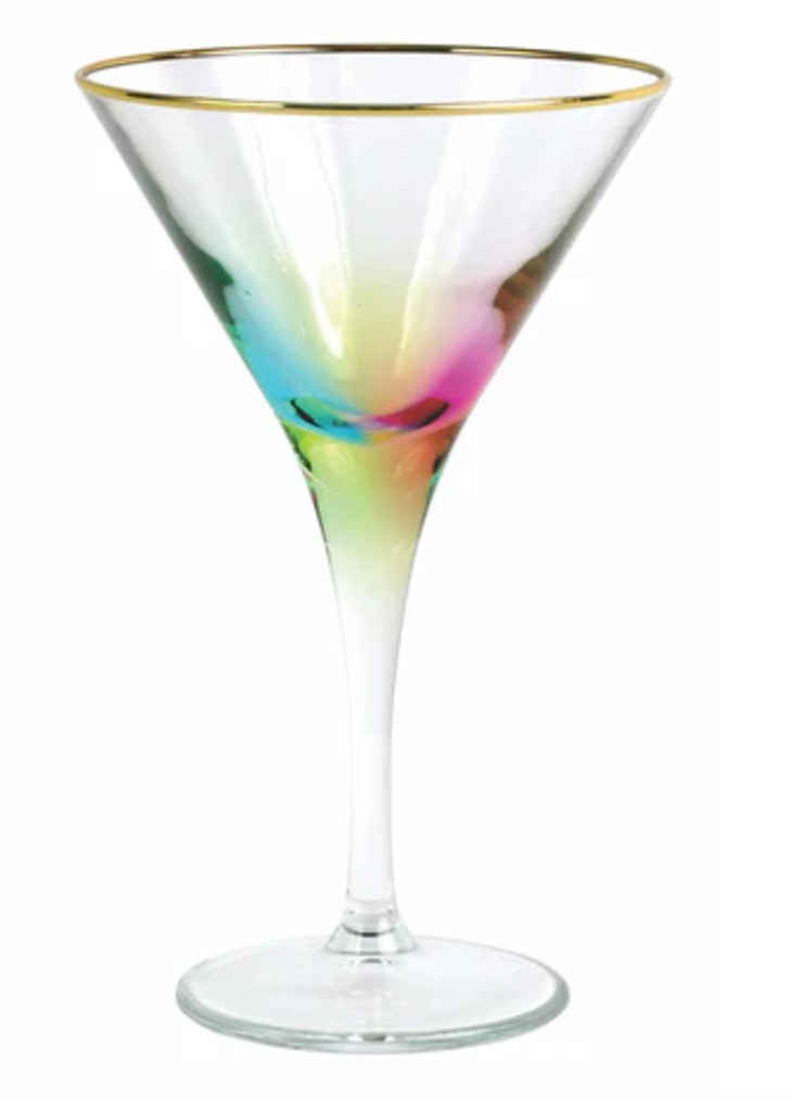 Rainbow Martini Glass