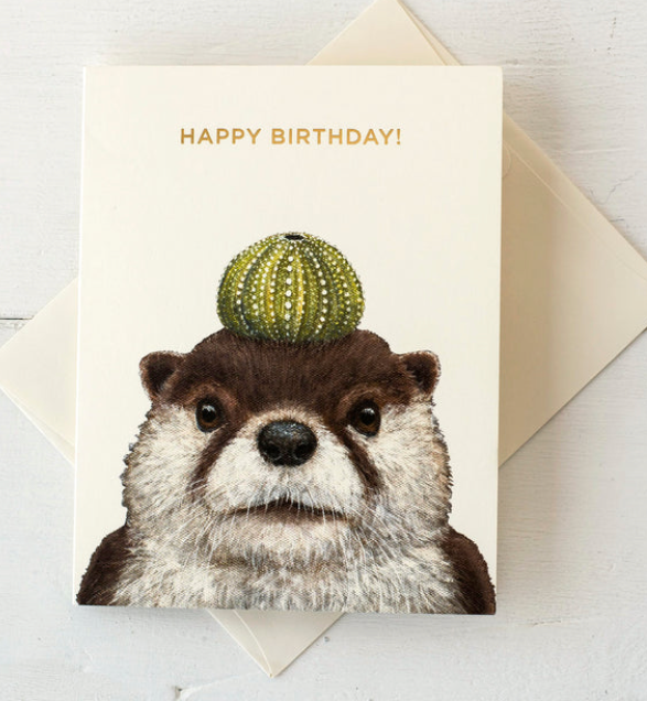 Othello Otter Card "Happy Birthday"