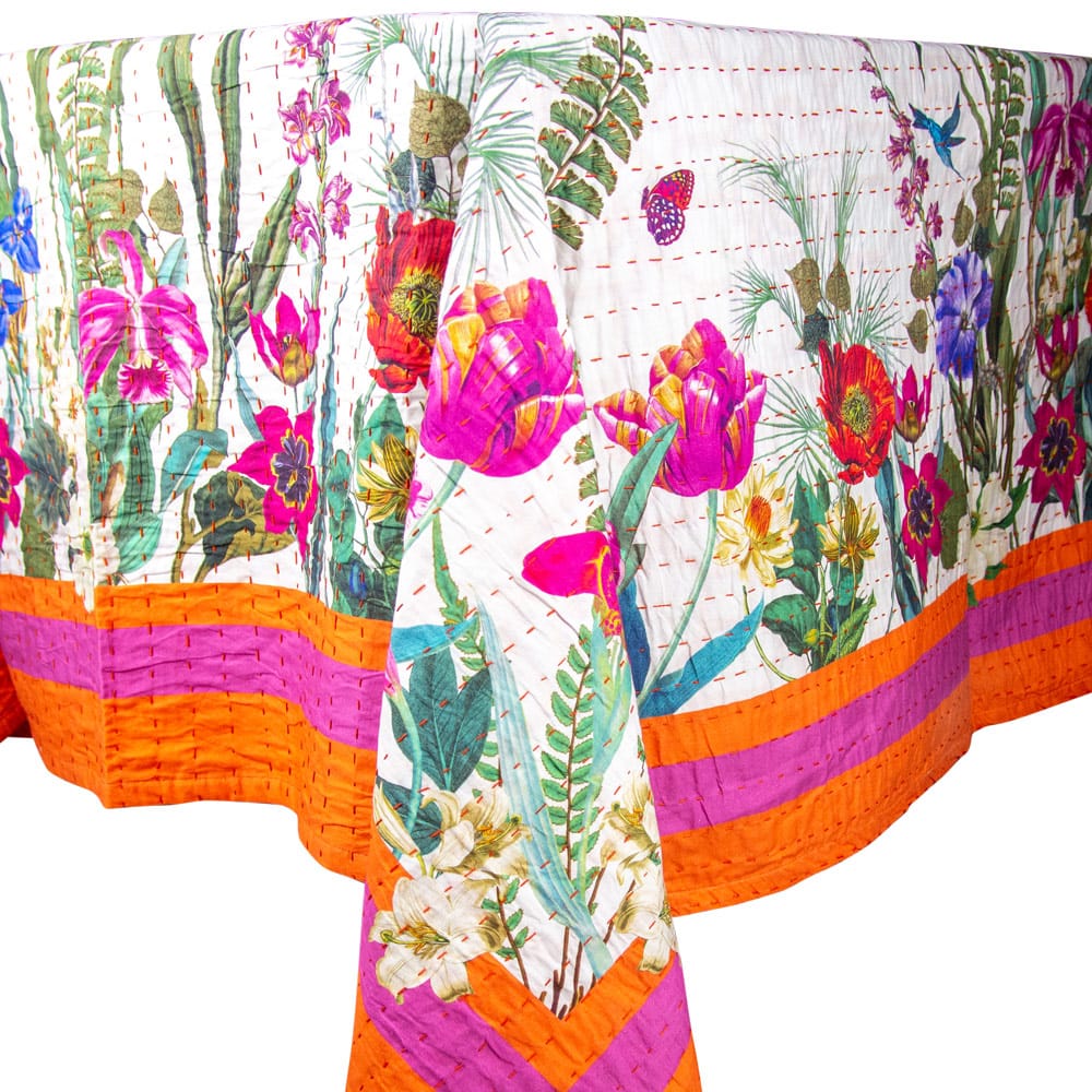 La Dolce Vita Fuchsia / Orange Reversible Tablecloth