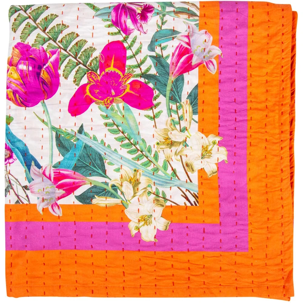 La Dolce Vita Fuchsia / Orange Reversible Tablecloth
