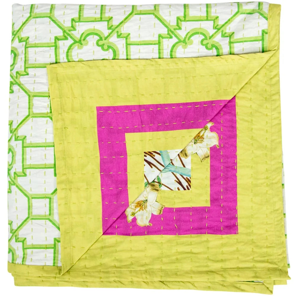 La Dolce Vita Sage / Lavender Reversible Tablecloth