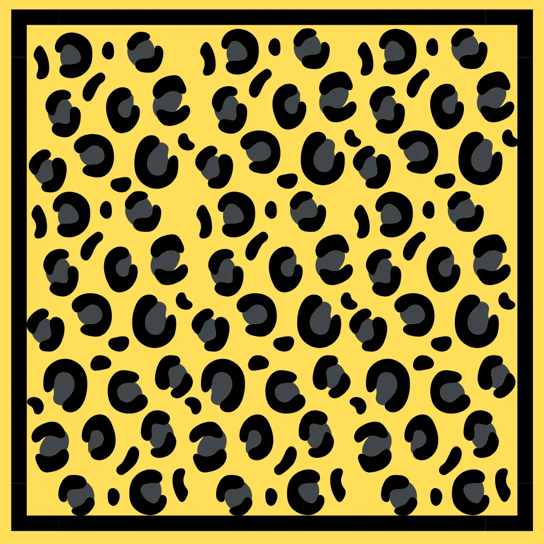 Bandana Gameday Scarf Black & Gold Print