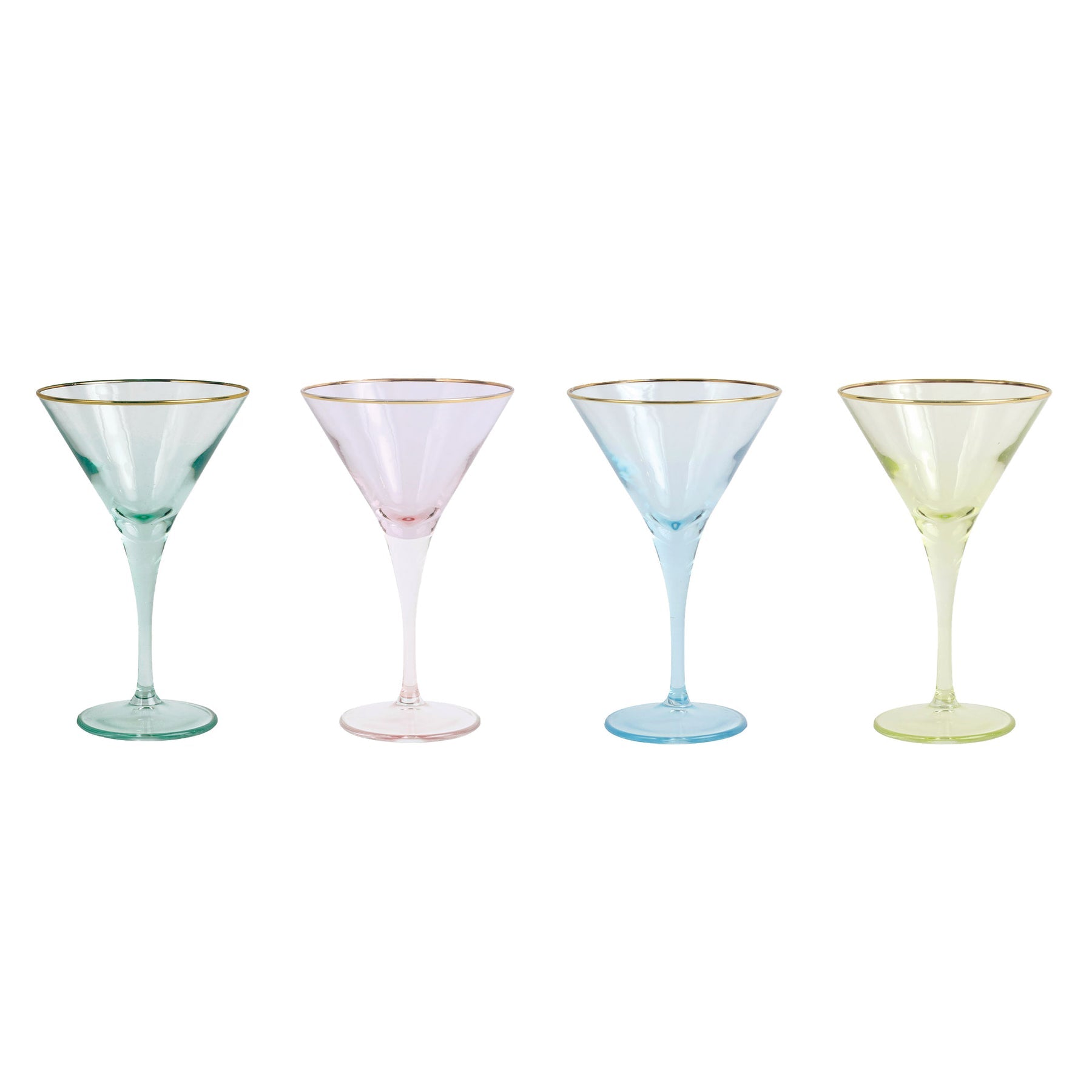 Rainbow Martini Glasses Set/4