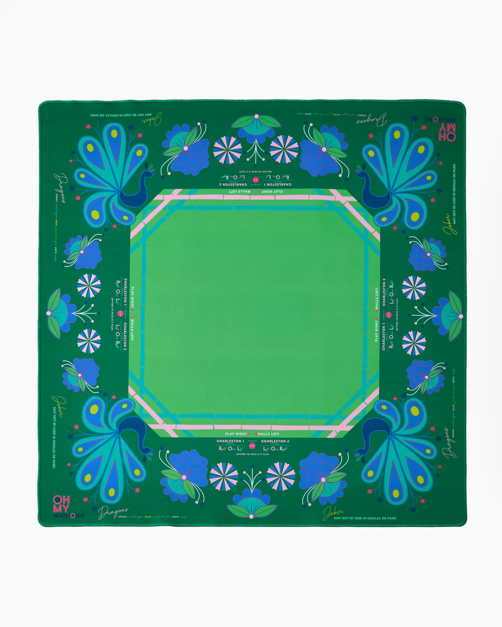 Birdie Green Mahjong Mat Retired
