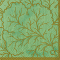 Cocktail Napkins : Gilded Majolica Celadon