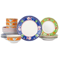 Melamine Campagna Assorted 16-Piece Place Setting