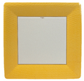 Dinner Plates : Square Yellow Grosgrain