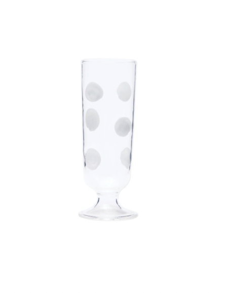 Drop White Champagne Glass