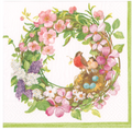 Luncheon Napkins :  Spring Wreath