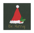 Cocktail Napkins : Be Merry Black