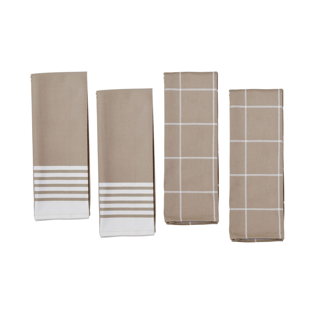 Kitchen Towels - 4pc Taupe