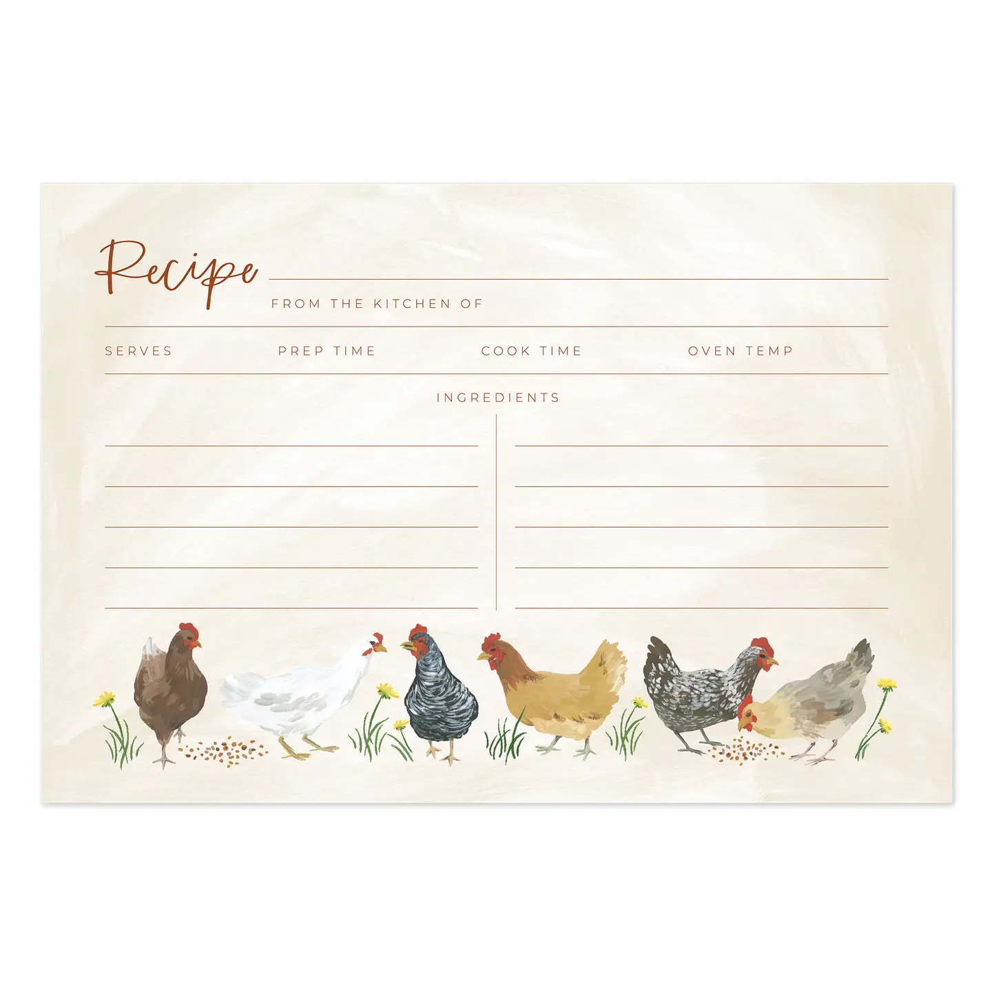 Chicken Meadow Recipe Cards