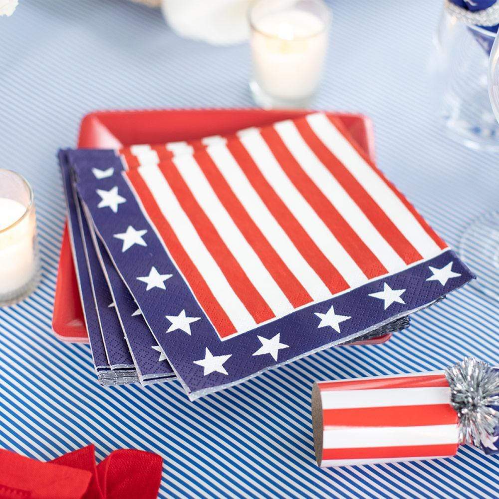 Luncheon Napkins :  Red White And Blue