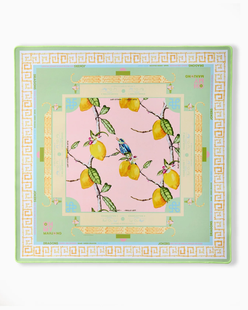 Citrus Songbird Mahjong Mat Retired