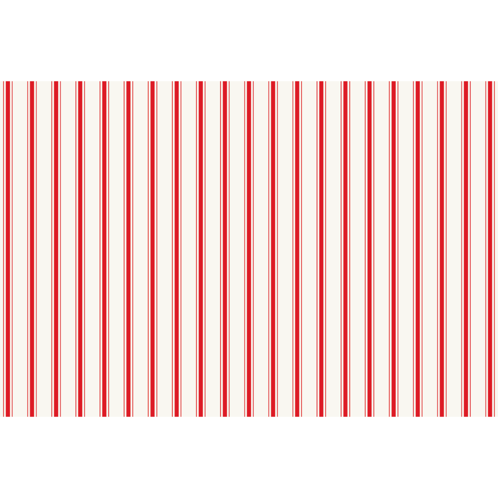 Red RIbbon Stripe Placemat - 24 Sheets