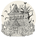 Die Cut Coloring Haunted House Placemat - 12 Sheets