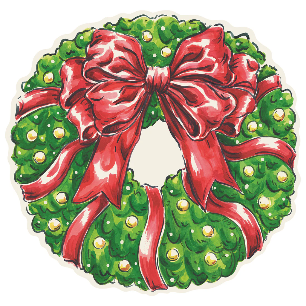 Holiday Wreath Die Cut Placemat