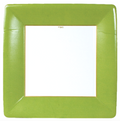 Dinner Plates : Moss Green Square Grosgrain