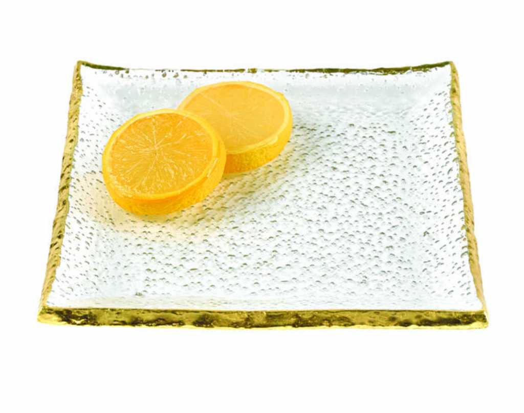 Gold Edge Square Plate