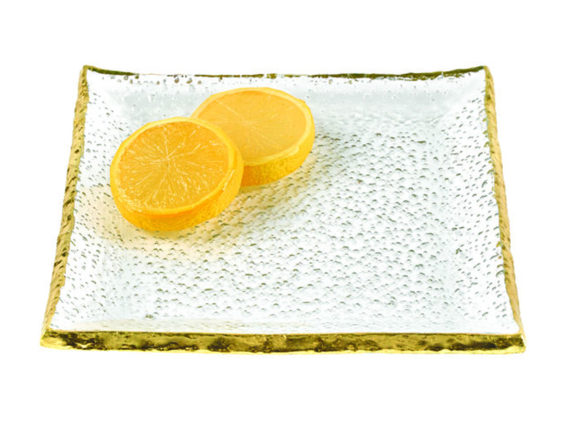 Gold Edge Square Plate