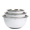 3pc White Mixing Bowl Set